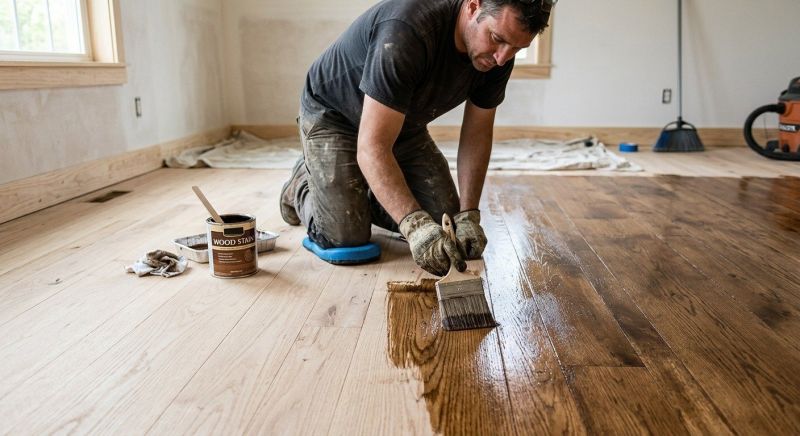 Oak Floor Staining in Kansas City, KS